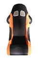 চীন Suede Material Black And Orange Racing Seats , Cars Bucket Seats Double Slider কোম্পানির